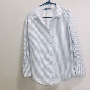 Zara Woman striped blue and white blouse